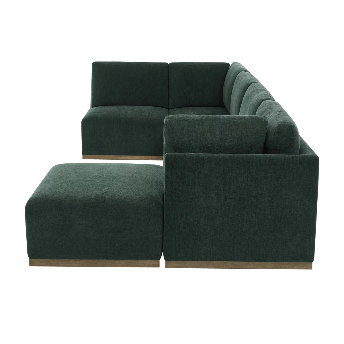Henredon Murphy Green 6 Piece Modular Fabric Sofa