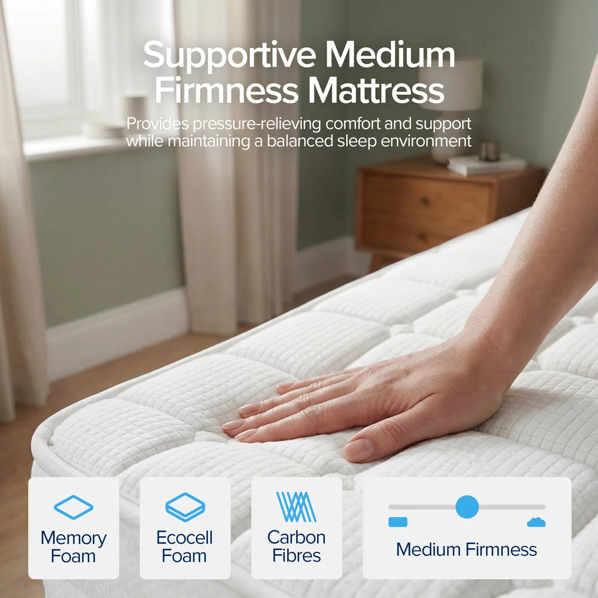 Dormeo Memory Plus Rolled Mattress in 5 Sizes