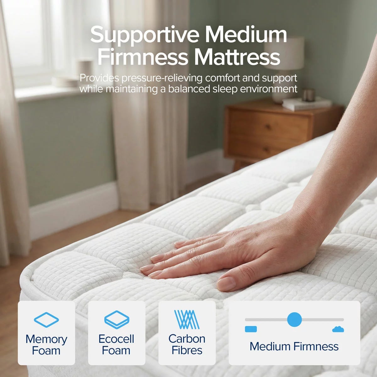 Dormeo Memory Plus Rolled Mattress, Super King, view 3
