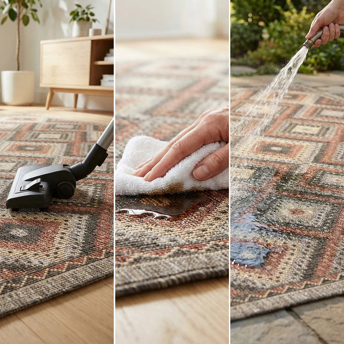 Concept Looms Sumac Brown Rust Indoor Outdoor Rug, in 3 Sizes