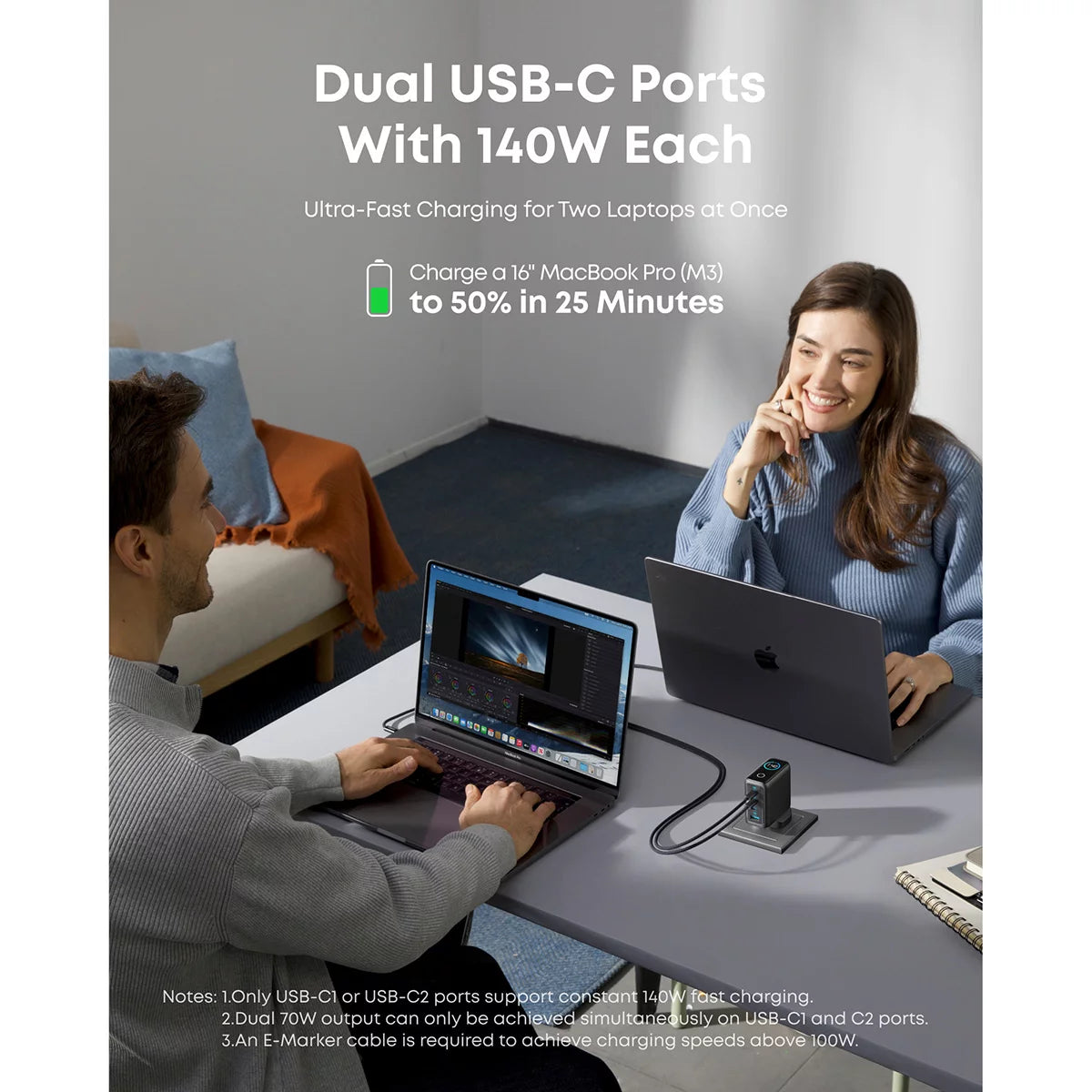 Anker Nano 45W Foldable USB-C Charger and Anker Prime 140W USB-C 4-Port GaN, view 4