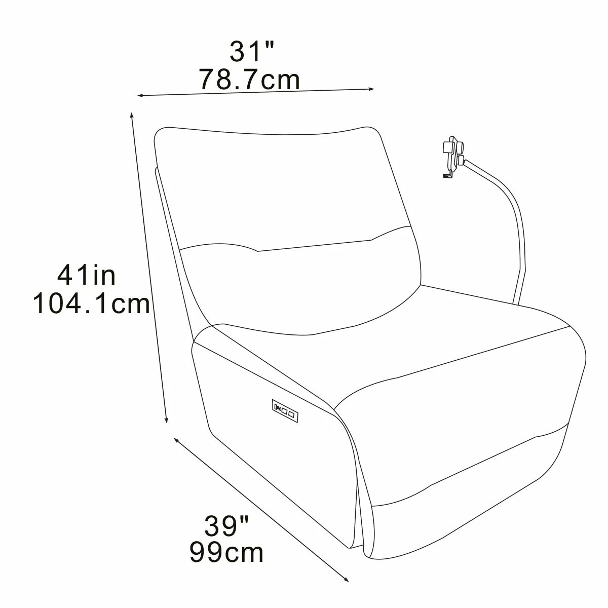 Meteor Beige Fabric Power Reclining Swivel Chair