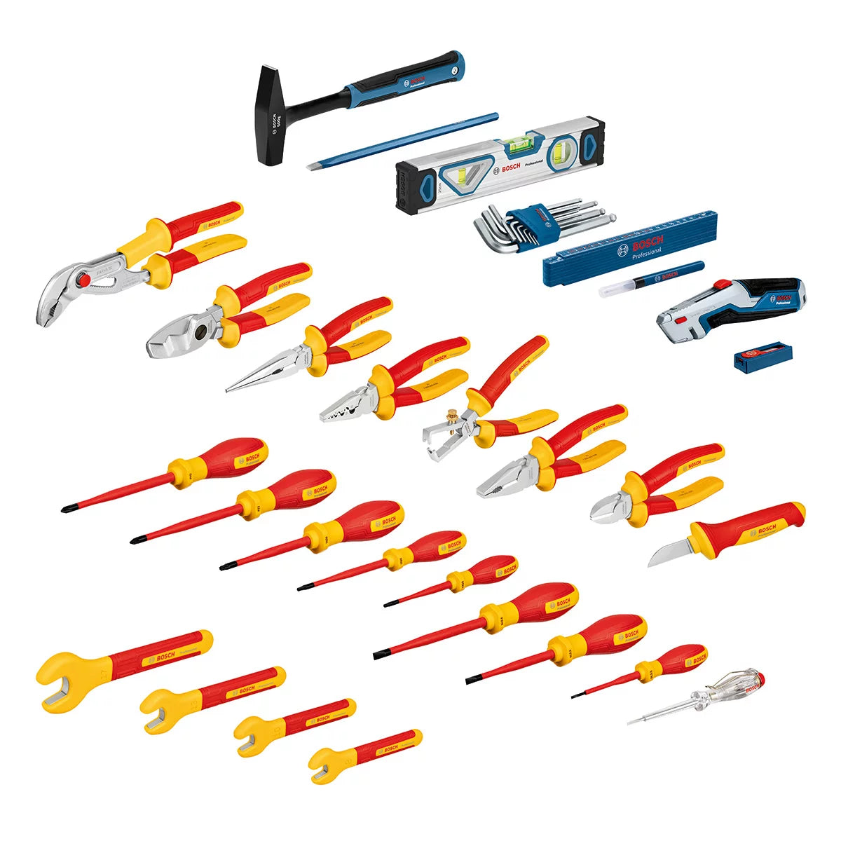 Bosch Professional 37 Piece VDE Hand Tool Set + Case