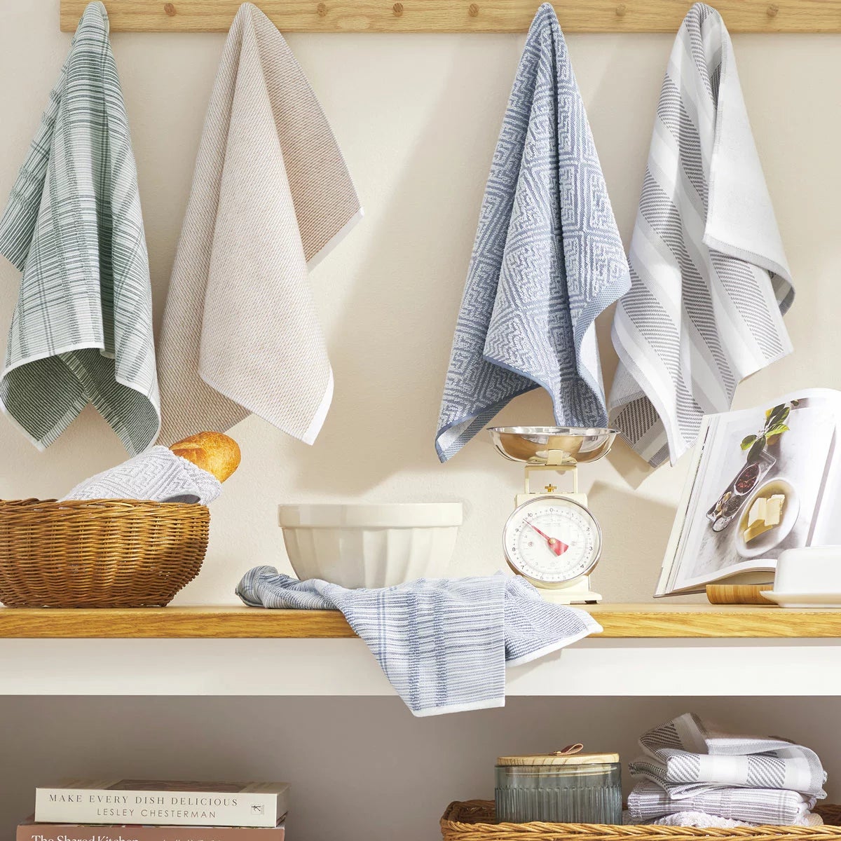 Town & Country Organic Kitchen Towels 8 Pack, in 4 Designs