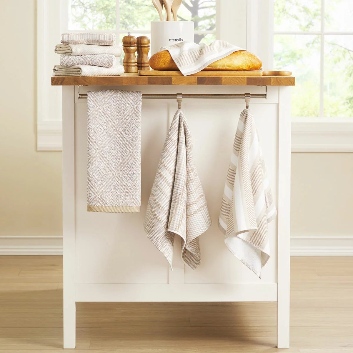 Town & Country Organic Kitchen Towels 8 Pack, in 4 Designs, view 2