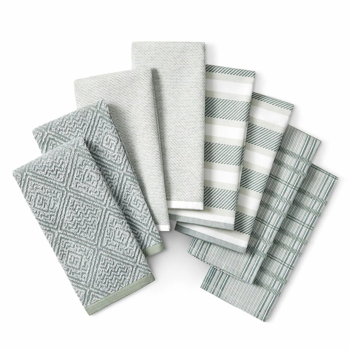 Town & Country Organic Kitchen Towels 8 Pack, in 4 Designs, view 3