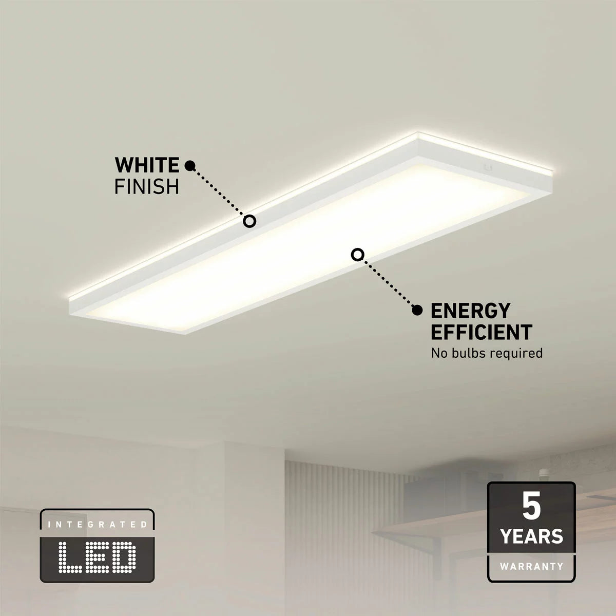 Artika Rayma LED Flat Panel Light with Backlight 121.4 x 30.5 cm