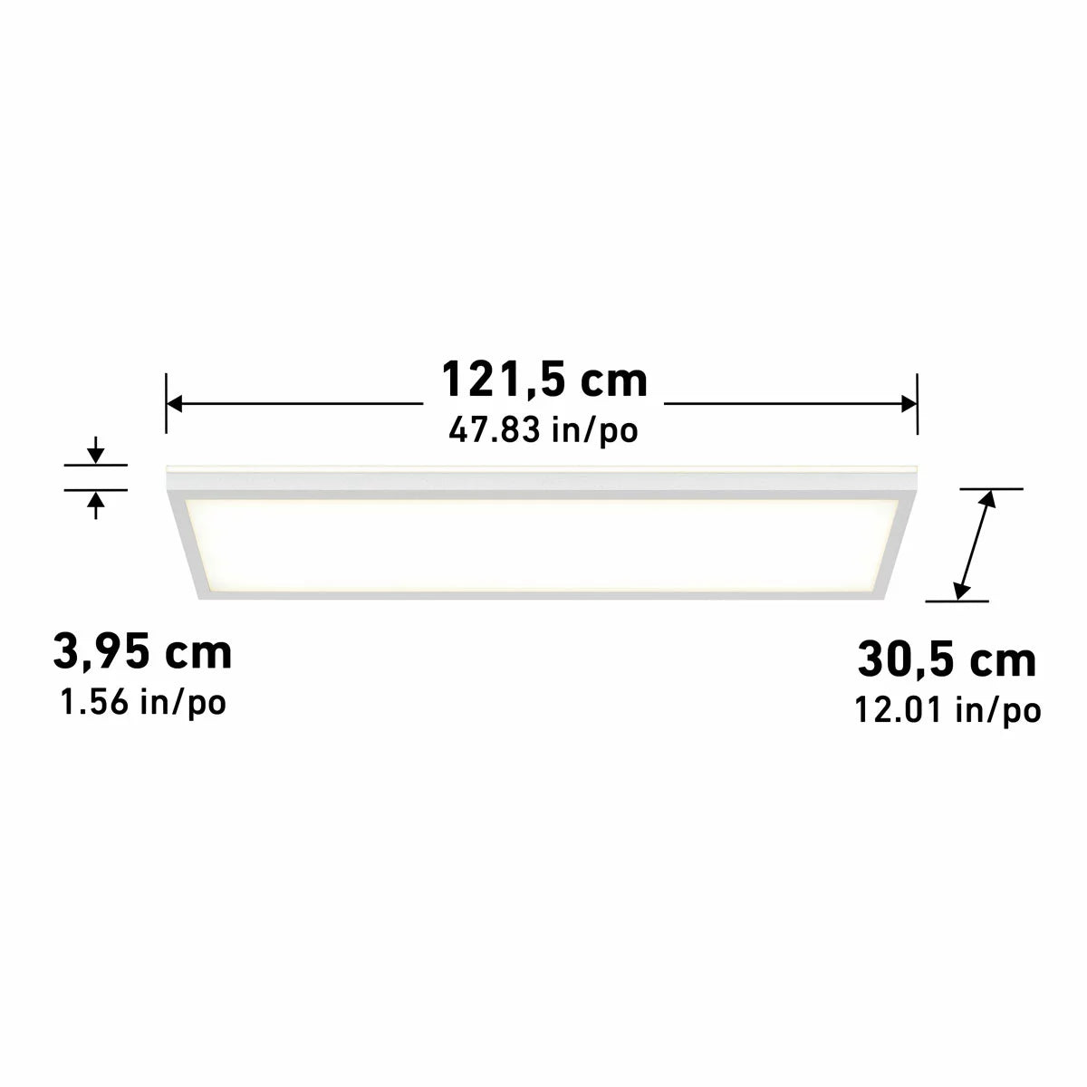 Artika Rayma LED Flat Panel Light with Backlight 121.4 x 30.5 cm