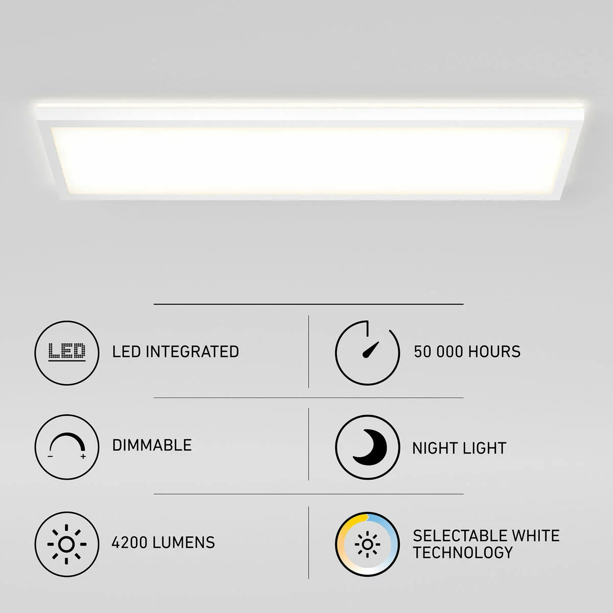 Artika Rayma LED Flat Panel Light with Backlight 121.4 x 30.5 cm