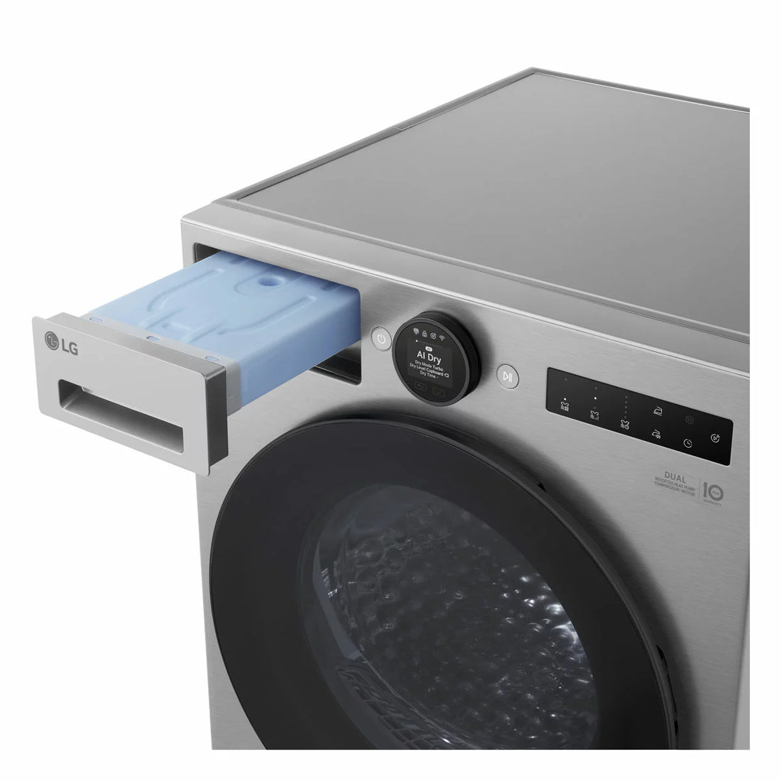 LG RHX7009TSB 9kg Heat Pump Tumble Dryer, A+++ Rated in Silver