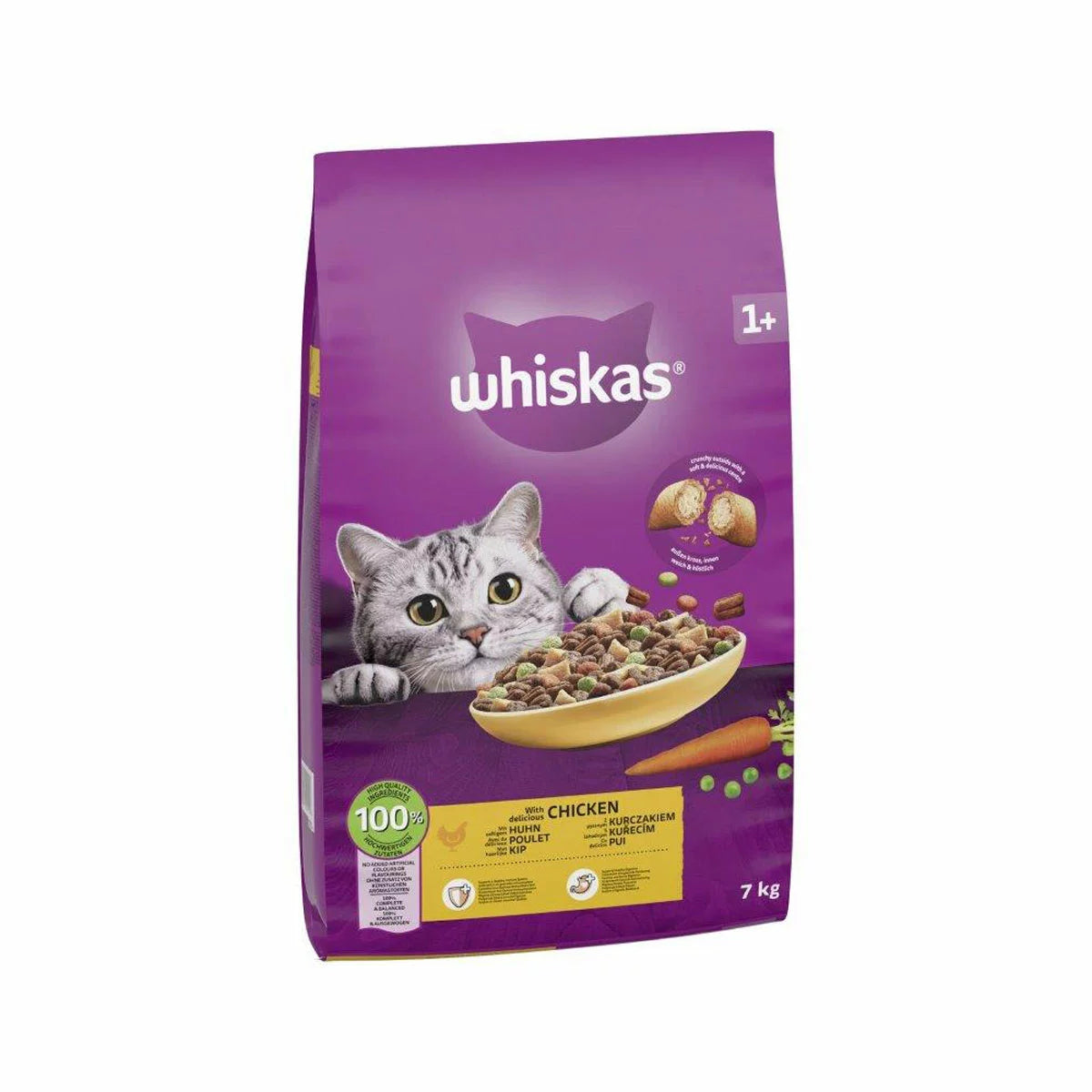 Whiskas 1+ Cat Complete Dry Chicken, 7kg