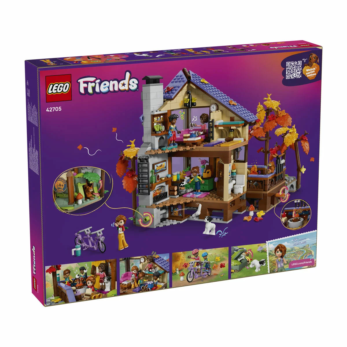 LEGO Friends Cozy Fall Forest Cabin - Model 42705 (9+ Years)