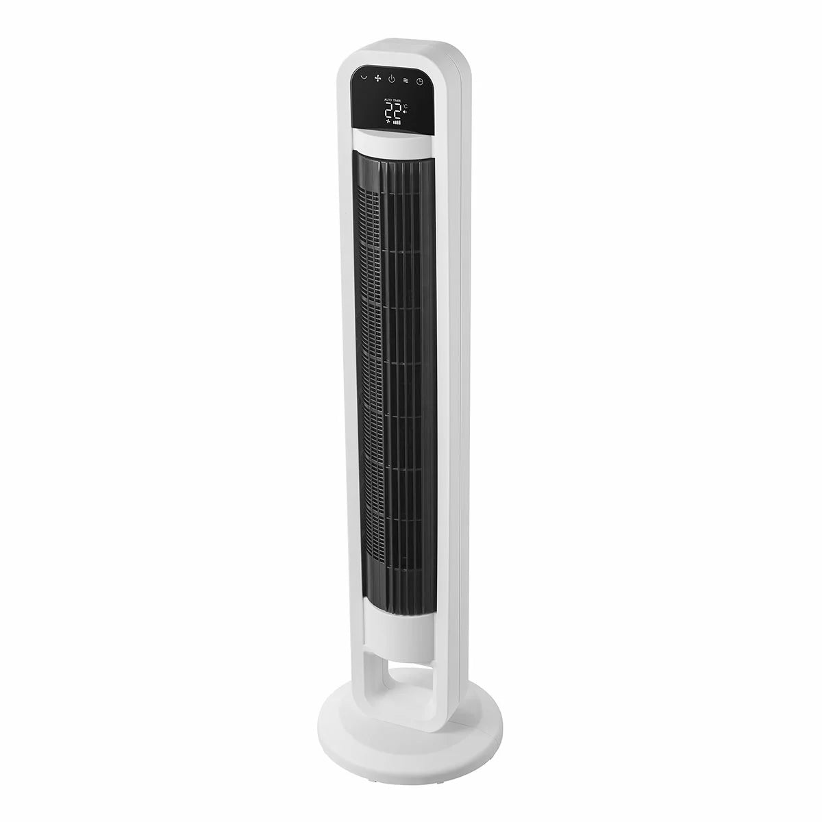 OmniBreeze Tower Fan with Internal Oscillation in White