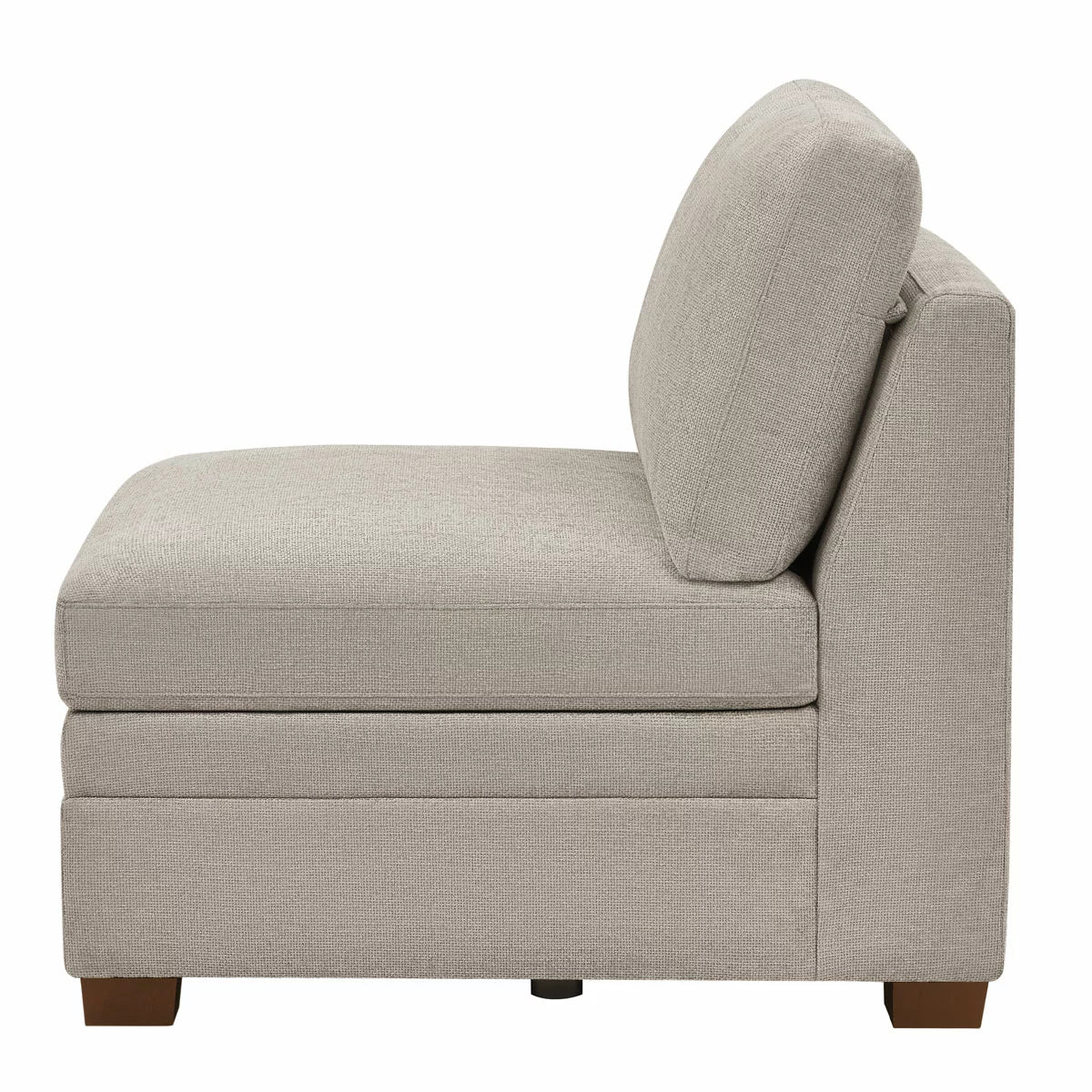 Thomasville Tisdale Taupe Fabric Armless Chair