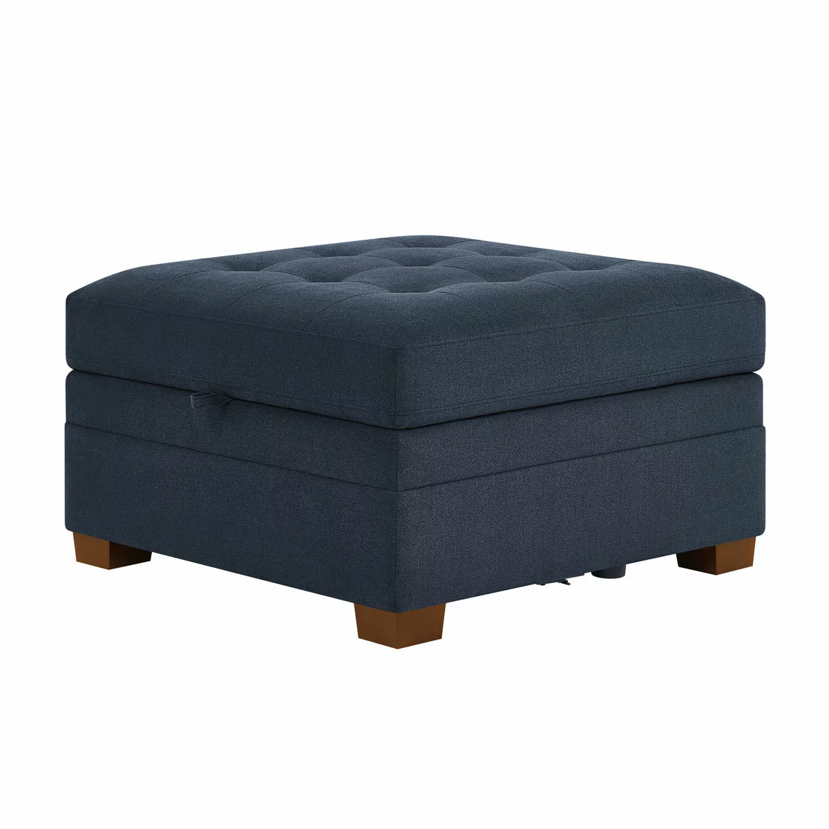 Thomasville Tisdale Blue Fabric Storage Ottoman