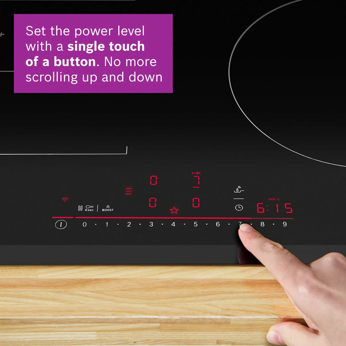 Bosch Series 6 PIX631HC1E 60cm Induction Hob in Black