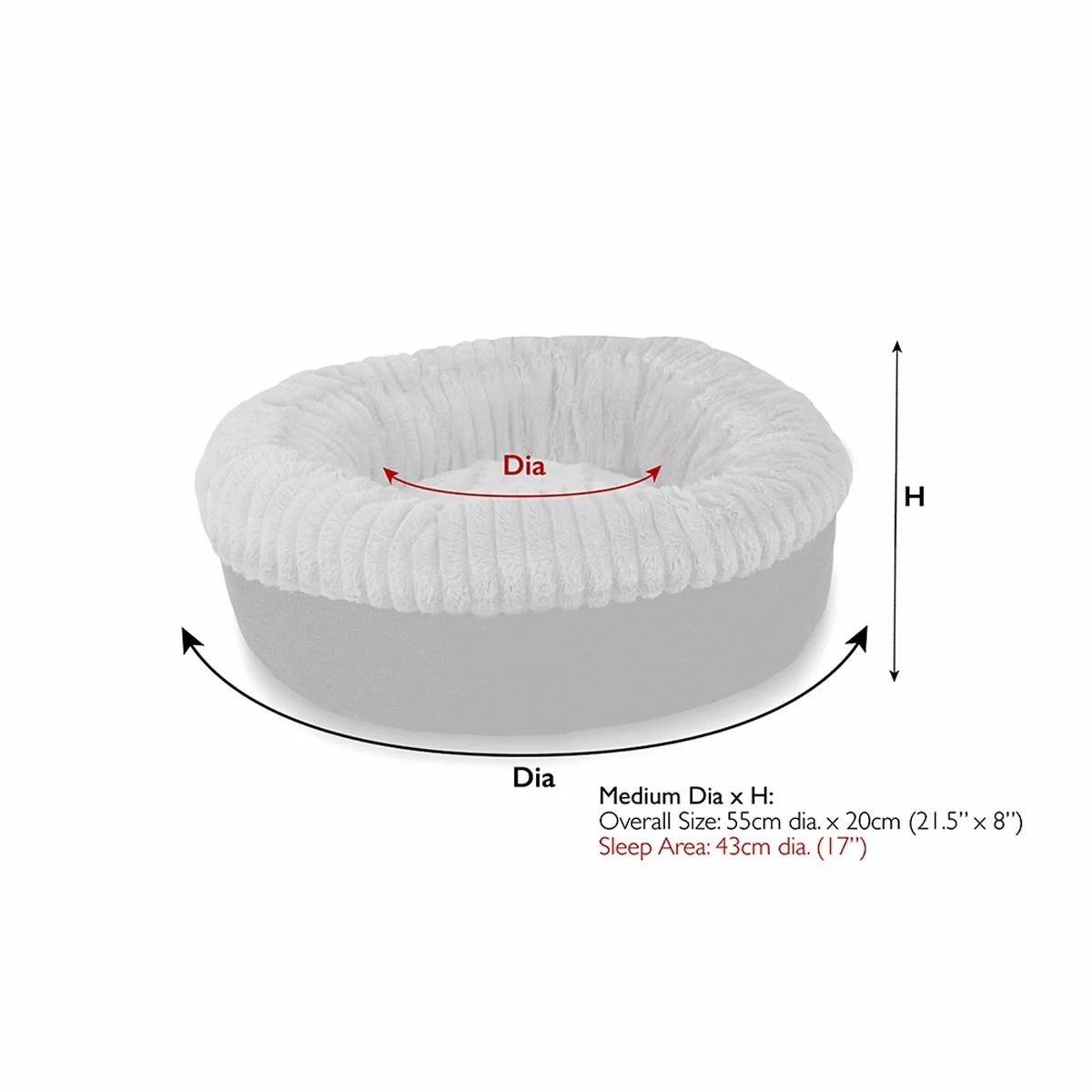 Scruffs® Ellen Donut Medium Bed, 55cm, view 18