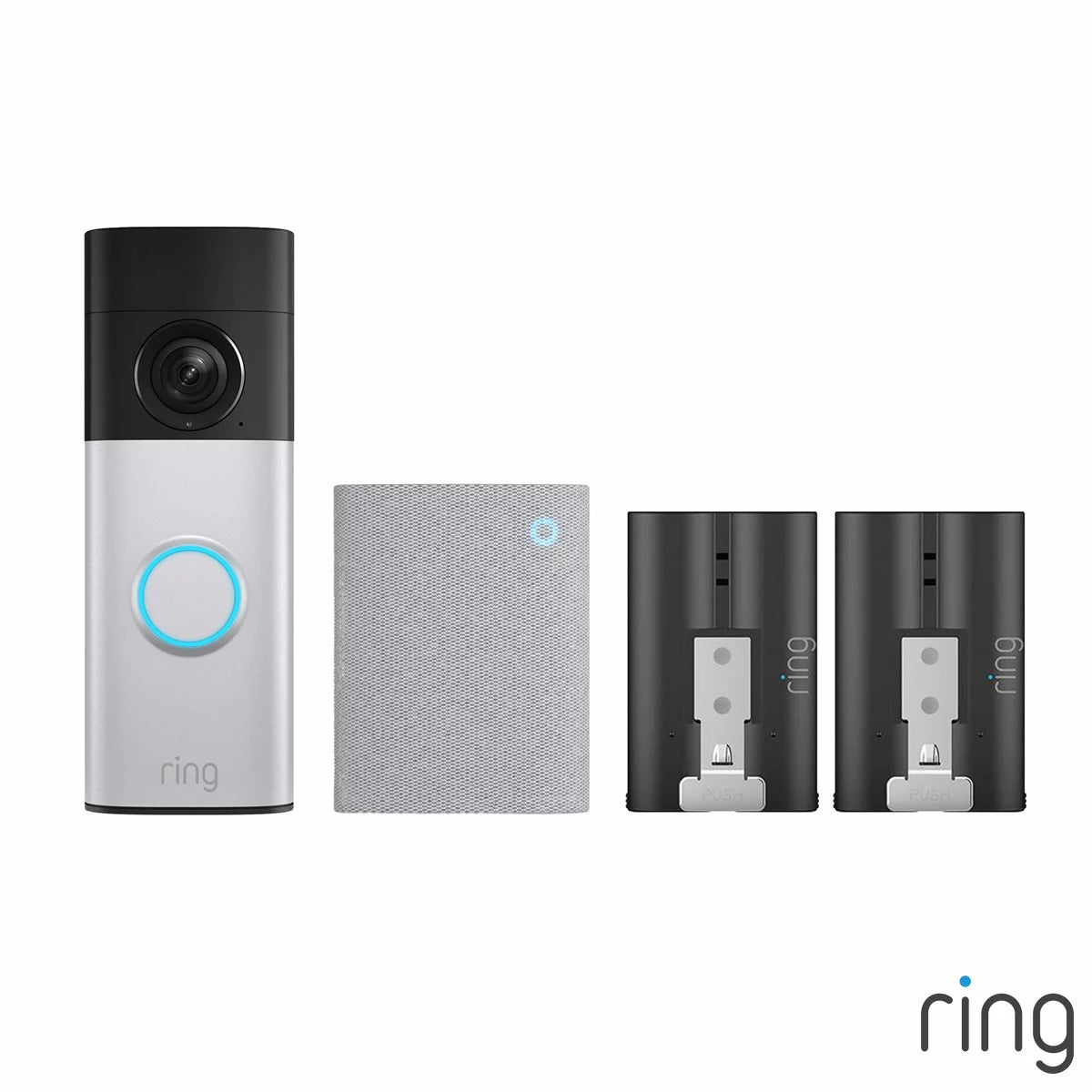 Ring Video Doorbell Plus (2nd Gen) with Chime (3rd Gen) and Additional Quick
