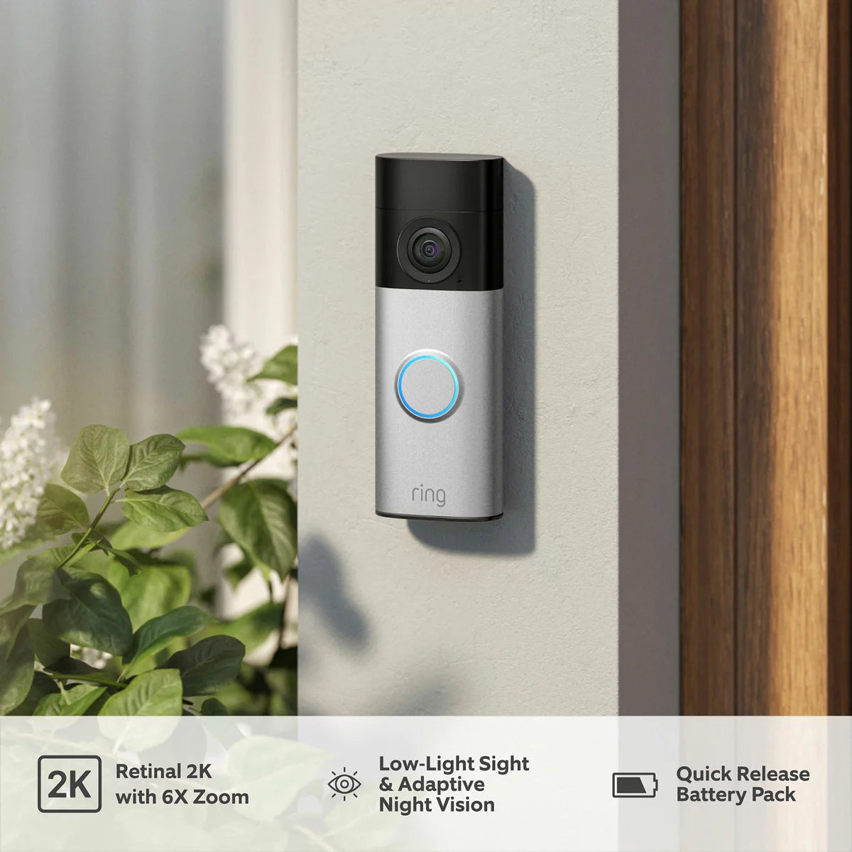 Ring Video Doorbell Plus (2nd Gen) with Chime (3rd Gen) and Additional Quick