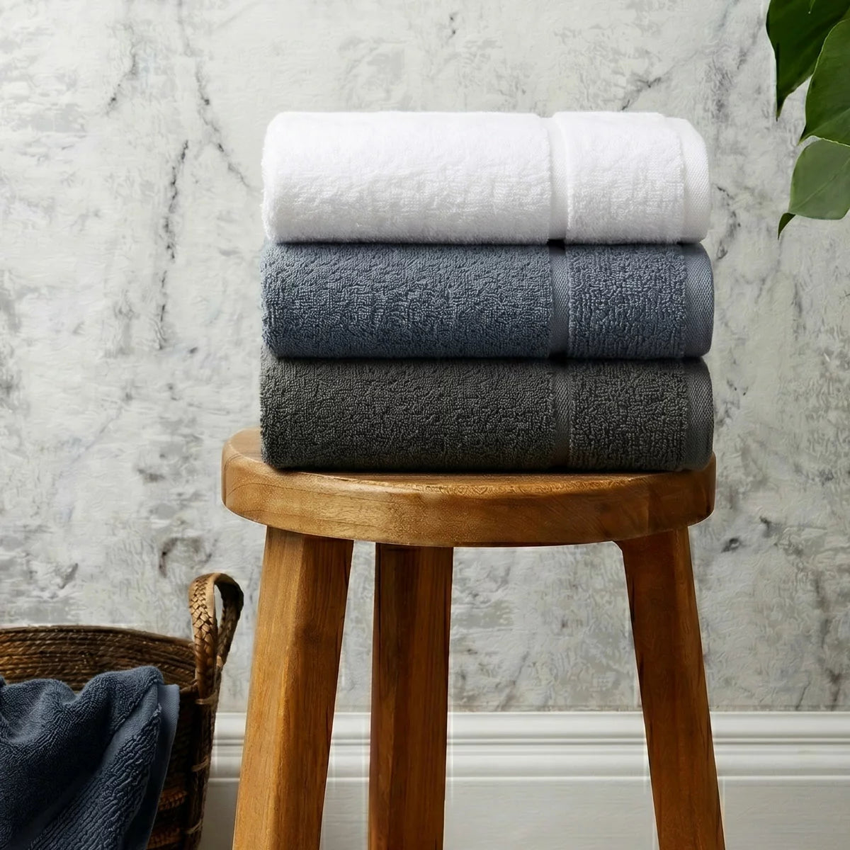 Panda Bamboo & Cotton Hand Towels, 2 Pack