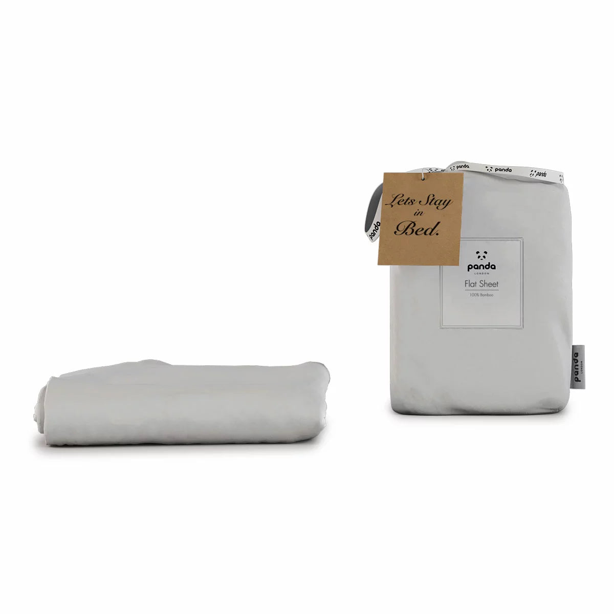 Panda 100% Bamboo White Flat Sheet in 4 Sizes