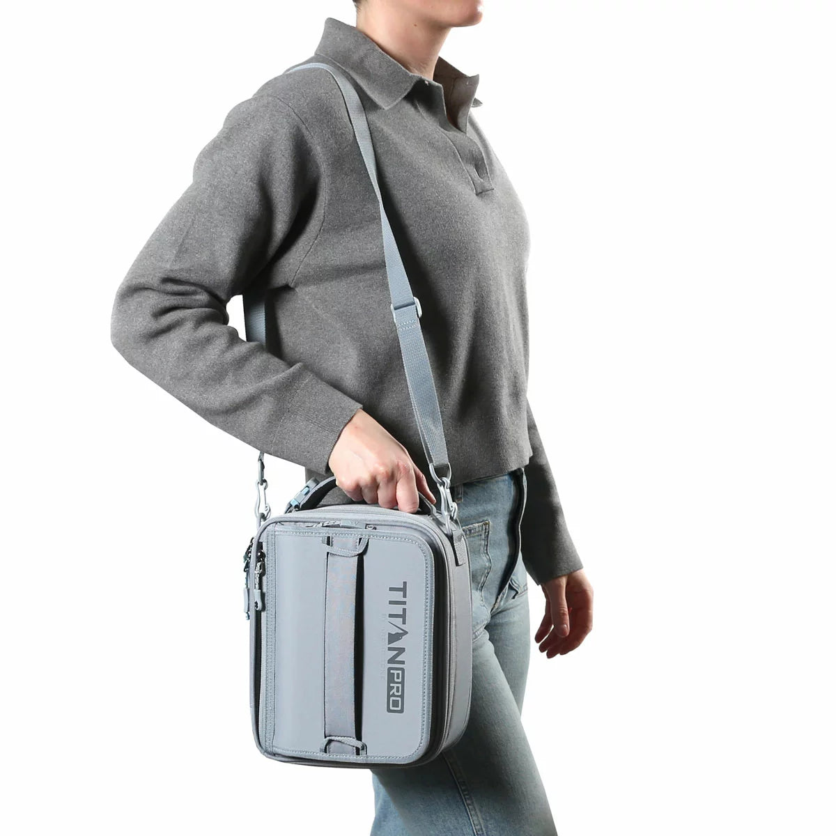 Titan Pro Expandable Fridge Cold Lunch Box in Grey