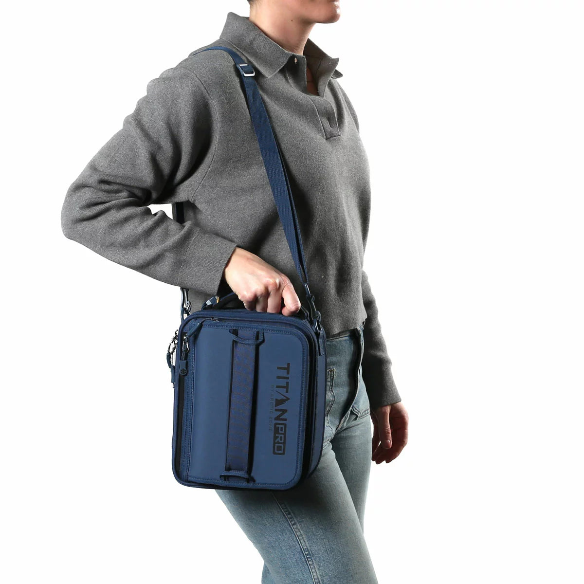 Titan Pro Expandable Fridge Cold Lunch Box in Denim Blue