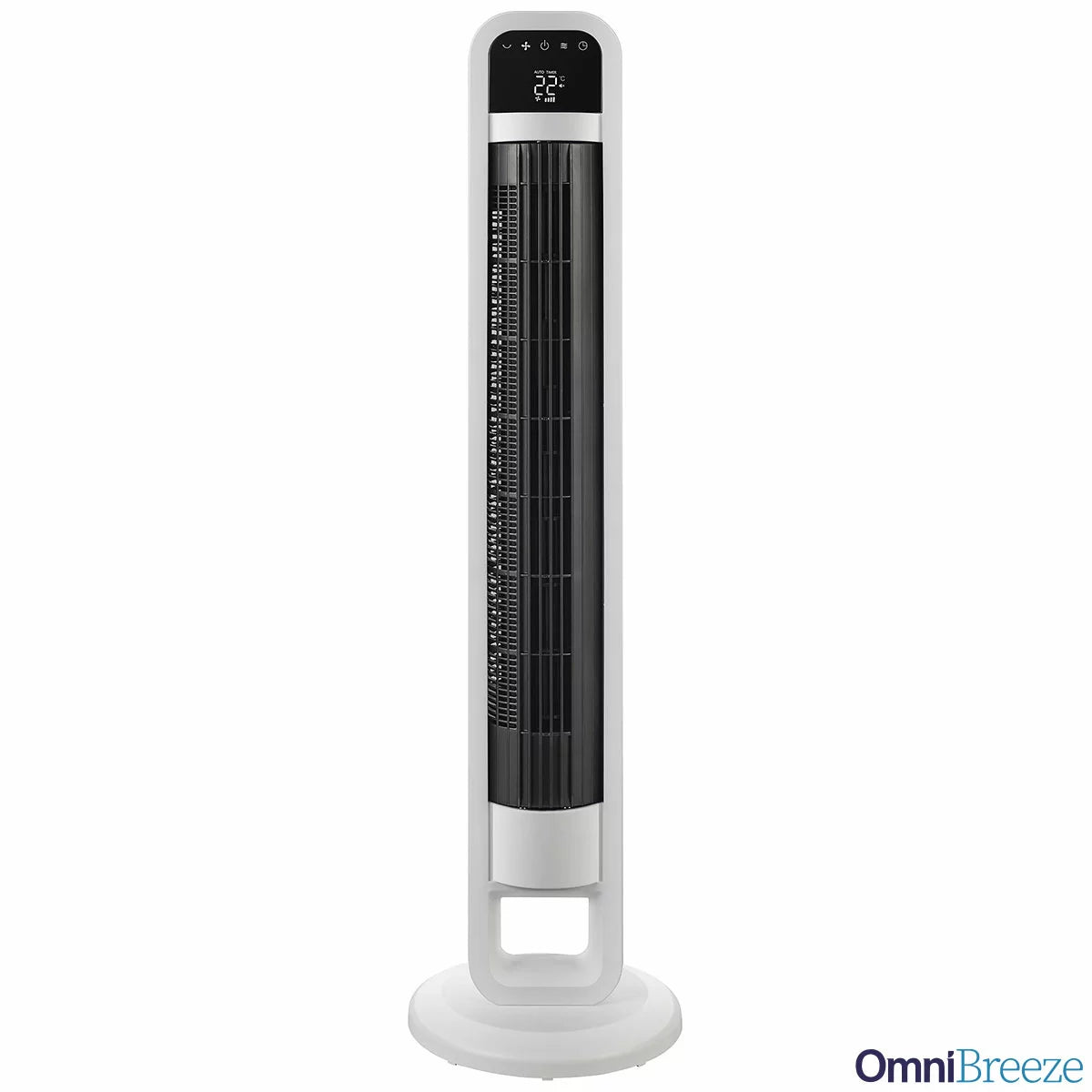 OmniBreeze Tower Fan with Internal Oscillation in White