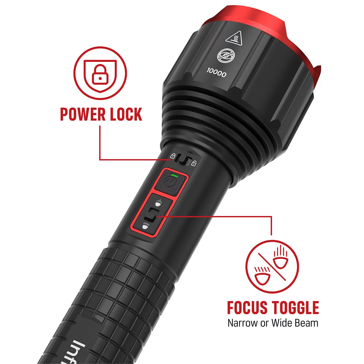Infinity X1 Flashlight 10, 000 Lumen Rechargeable Flashlight