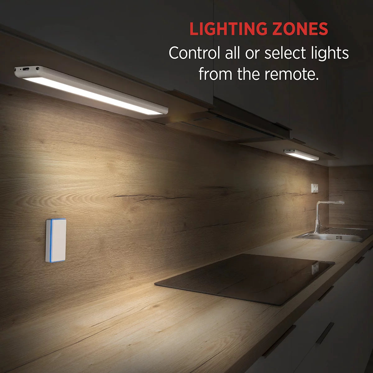 Infinity 200 Lumen Wireless Rechargeable Under Cabinet Light, 3 Pack