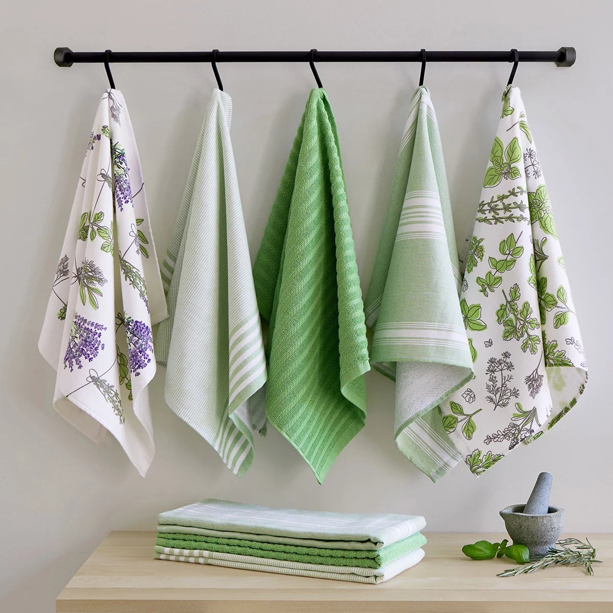 Mikasa Kitchen Towels 8 Pack, in 4 Designs, view 3