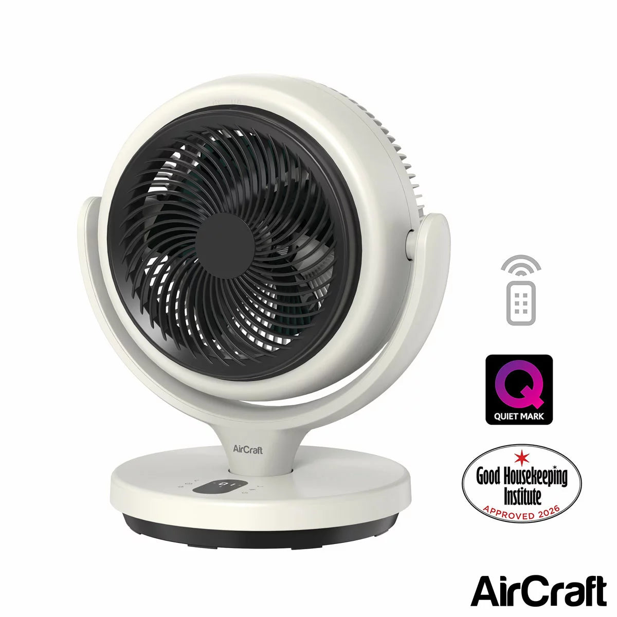 AirCraft LUME MINI Ultra Quiet Air Circulator Desktop Fan with Remote & Ambient
