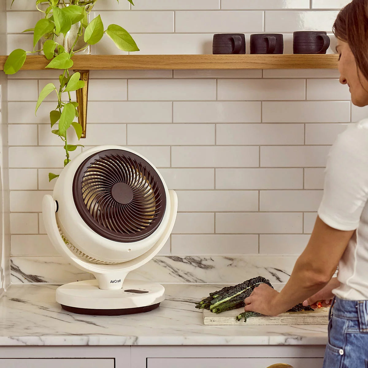 AirCraft LUME MINI Ultra Quiet Air Circulator Desktop Fan with Remote & Ambient