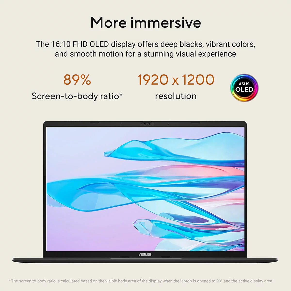 ASUS Vivobook S, Copilot+ PC, AMD Ryzen AI 7, 16GB RAM, 512GB SSD, 16 Inch OLED