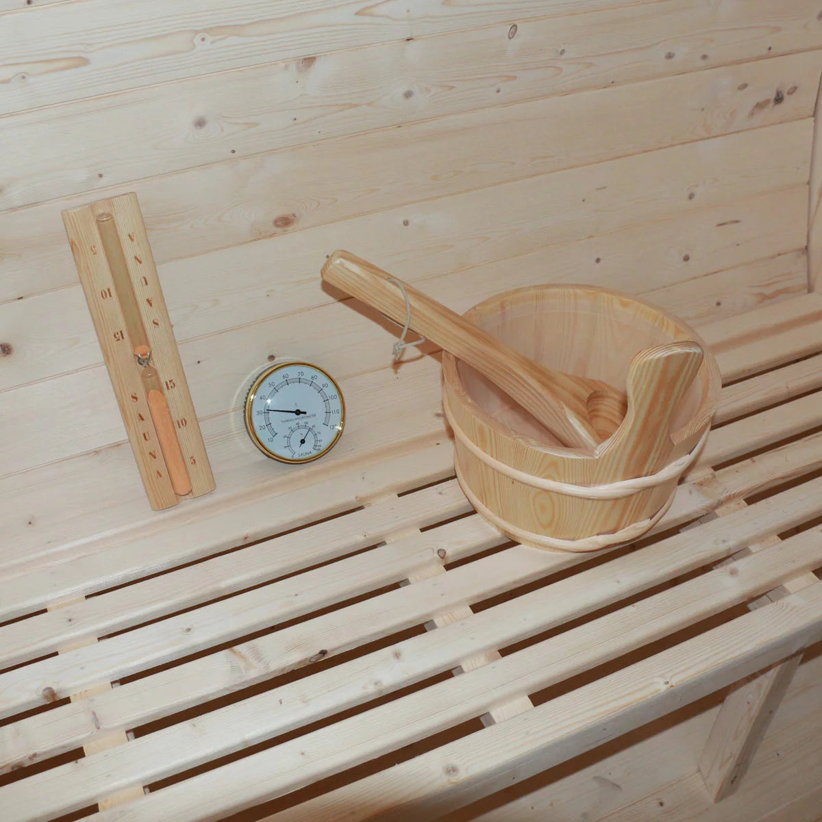 Vidalux Traditional Outdoor Barrel Sauna in 3 Sizes