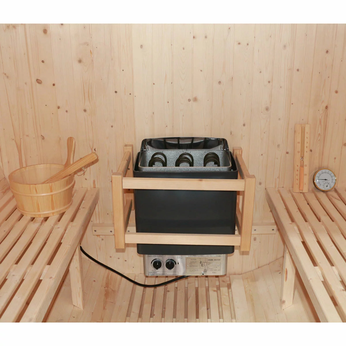 Vidalux Traditional Outdoor Barrel Sauna in 3 Sizes