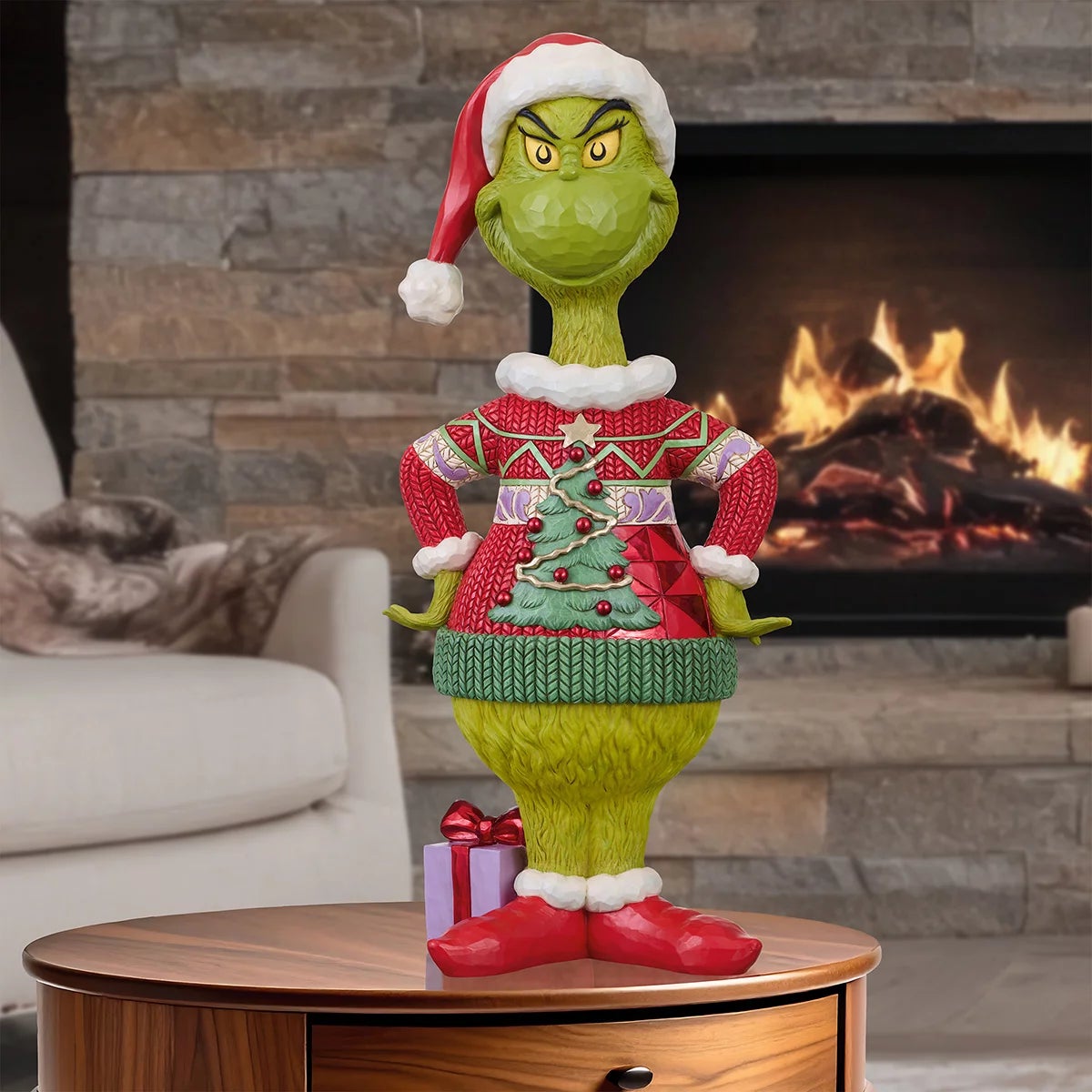 20 inch The Grinch With Ugly Sweater Statue By Jim Shore