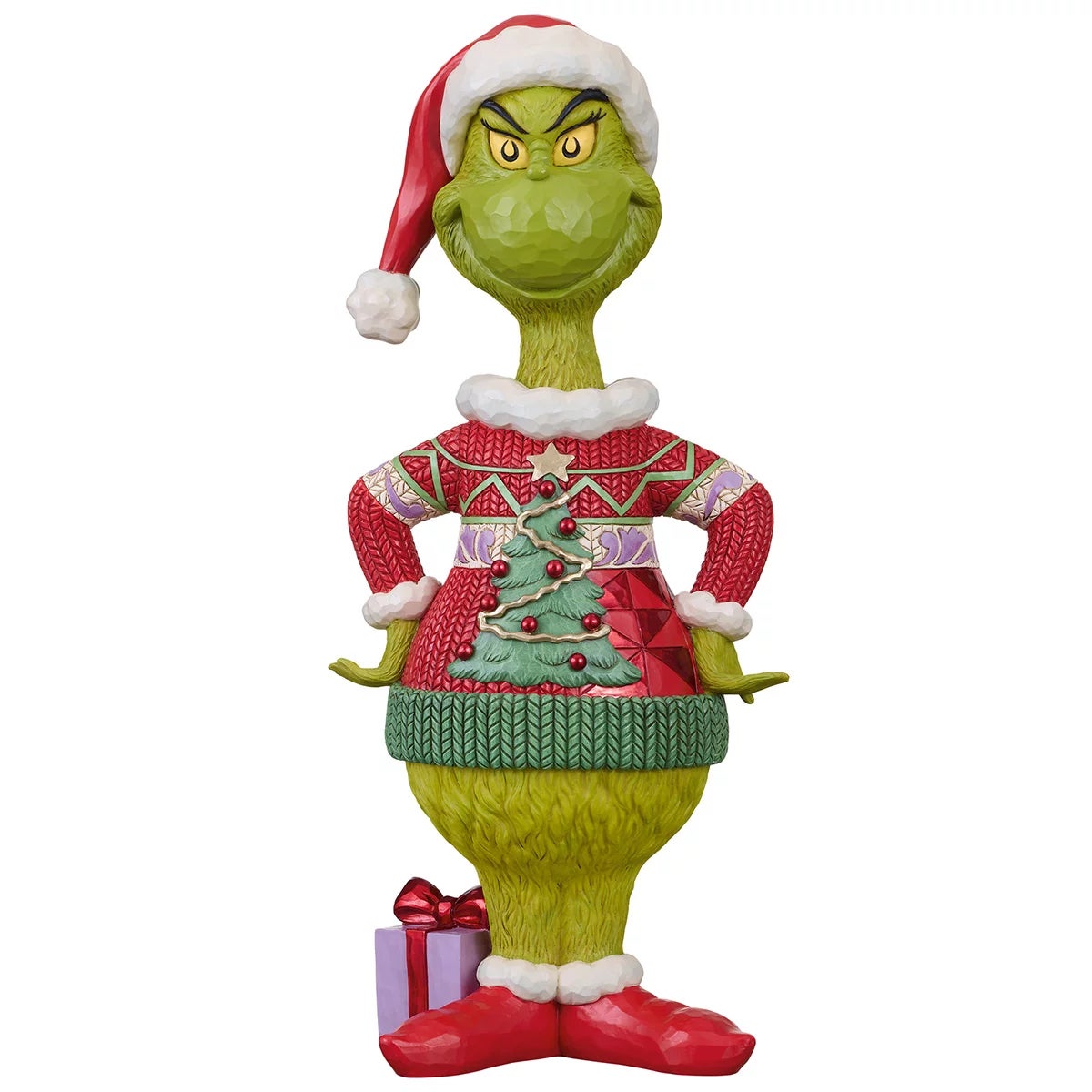 20 inch The Grinch With Ugly Sweater Statue By Jim Shore, view 2