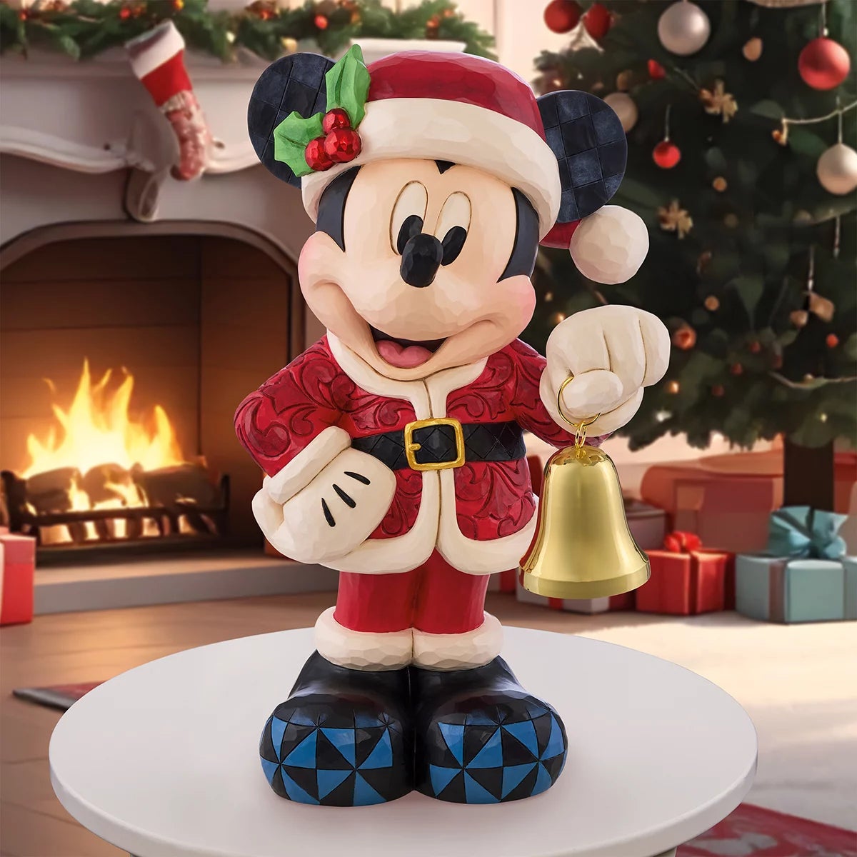 Disney 17 inch Mickey and Minnie With Bell Statue By JimShore, view 6