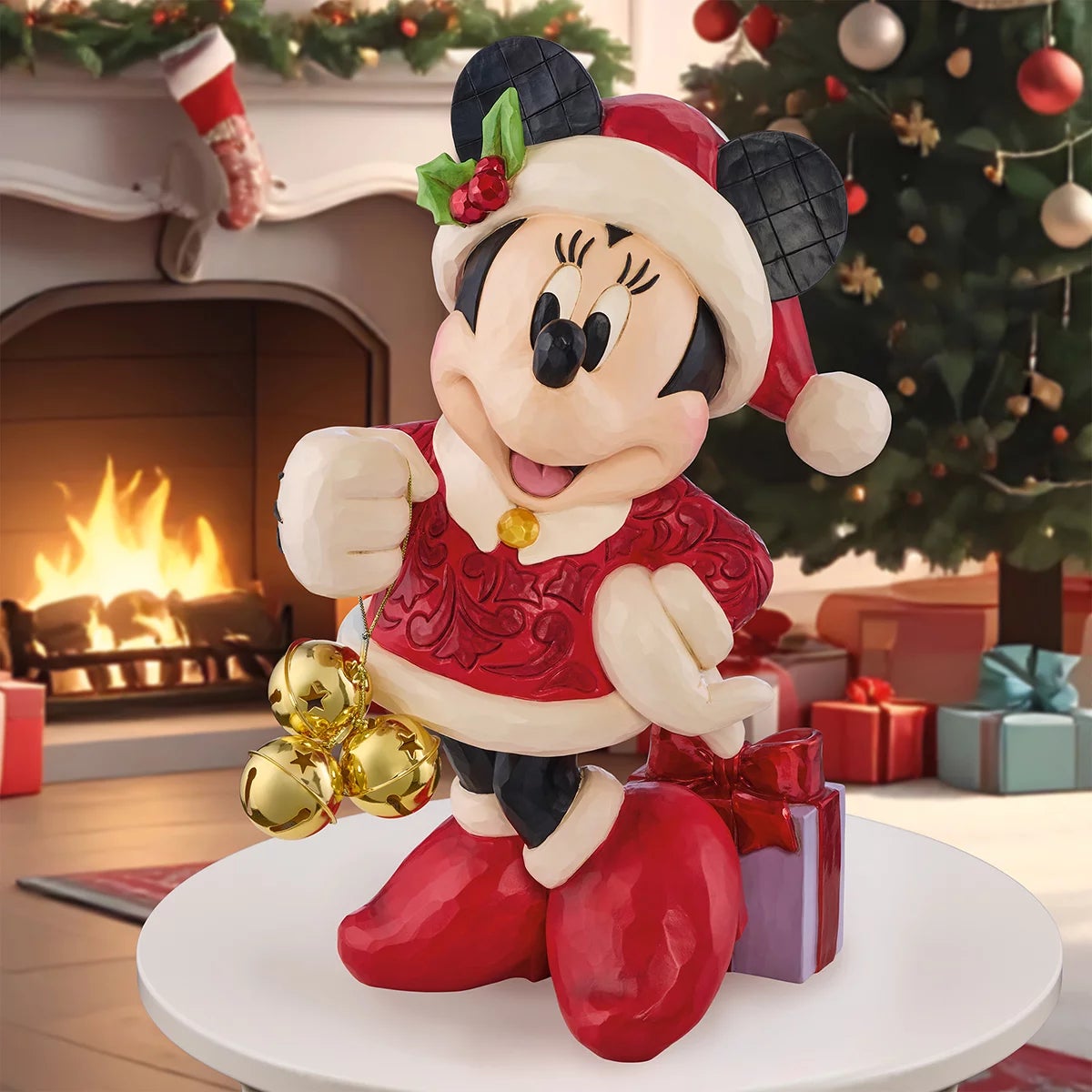 Disney 17 inch Mickey and Minnie With Bell Statue By JimShore, view 10