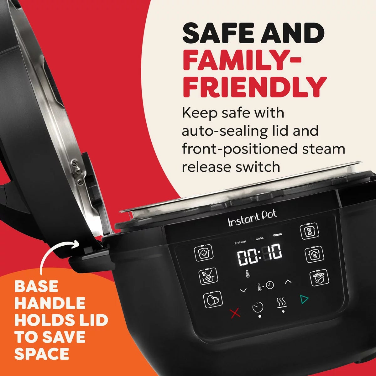 Instant Pot Classic Mini 3.8L 7-in-1 Multicooker in Black Pepper, view 4