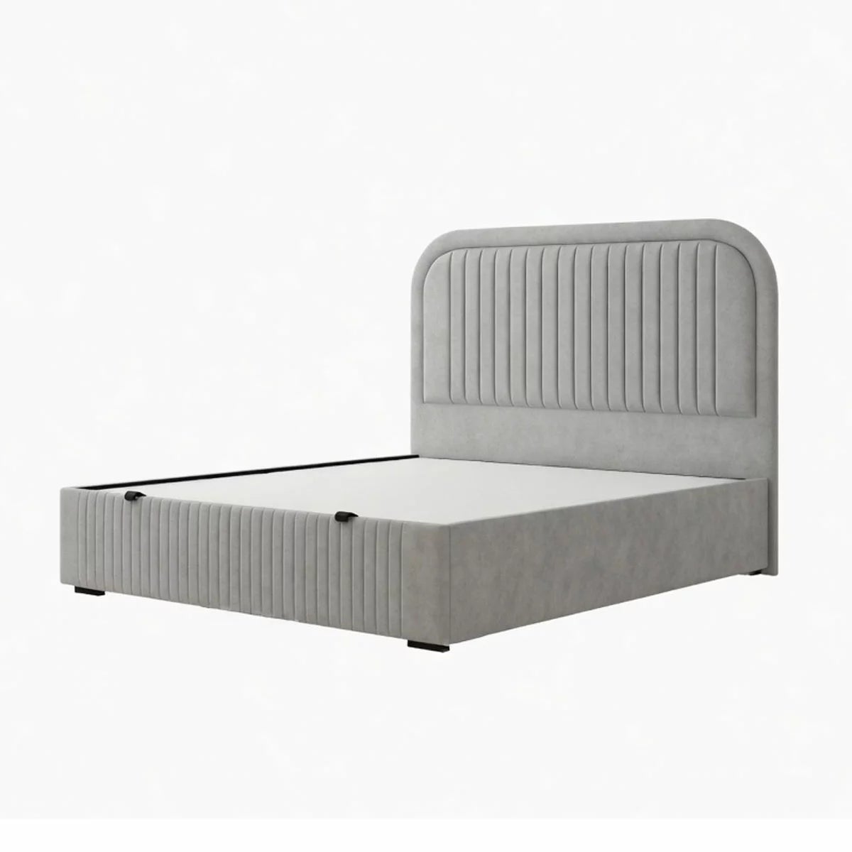 Highgrove Ashford Grey Fabric Full Ottoman Bed Frame in 3 Sizes, view 3