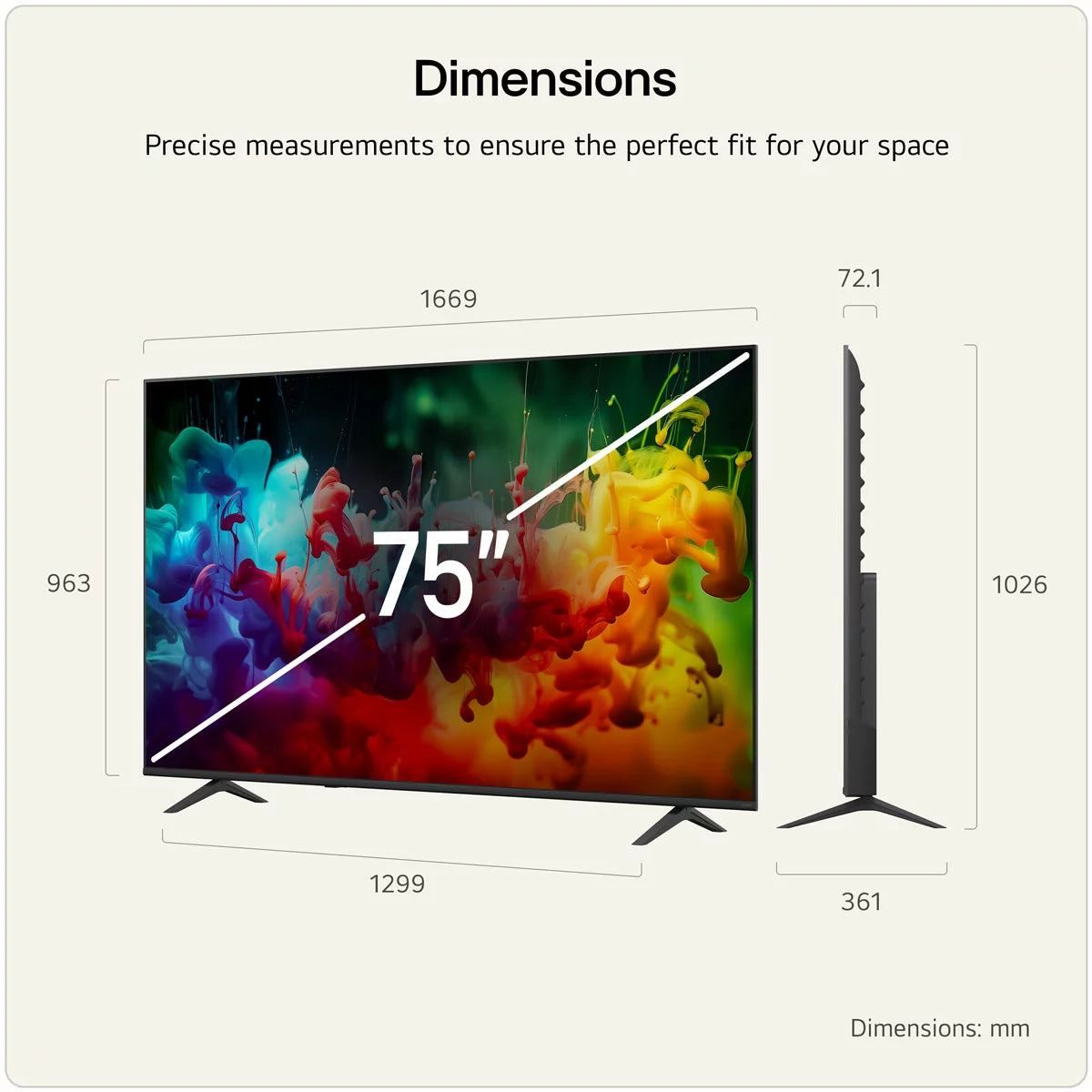 LG 75QNED70B6A 75 Inch QNED 4K Ultra HD Smart TV