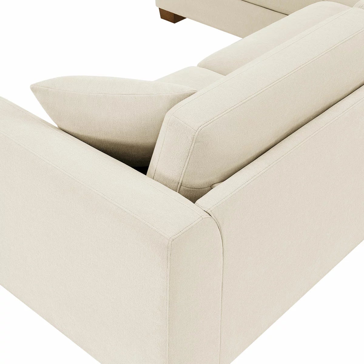 Thomasville Walsen Cream Fabric Corner Sofa with Storage Ottoman in 2 Configurations, view 4