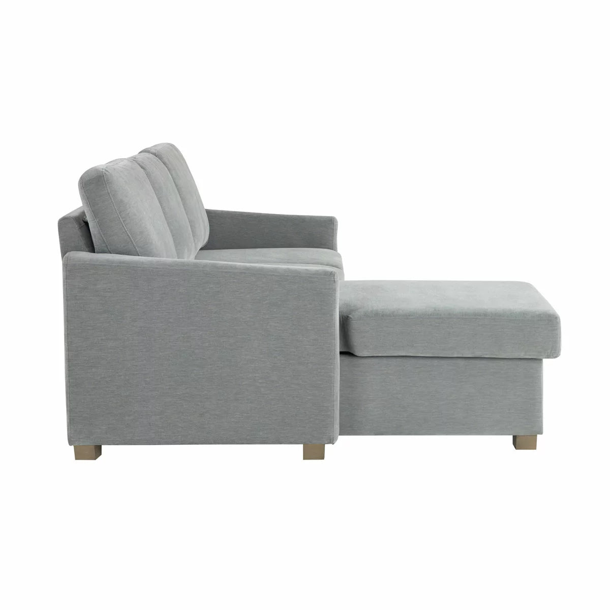 Coddle Cameron Fabric Sofa Bed with Reversible Chaise, Grey