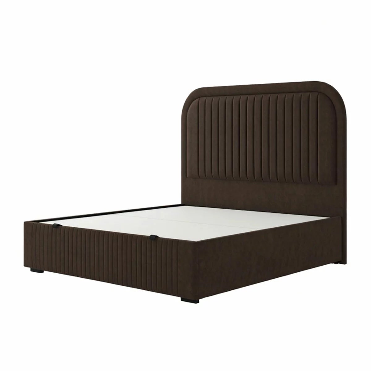 Highgrove Ashford Brown Fabric Full Ottoman Bed Frame in 3 Sizes, view 10