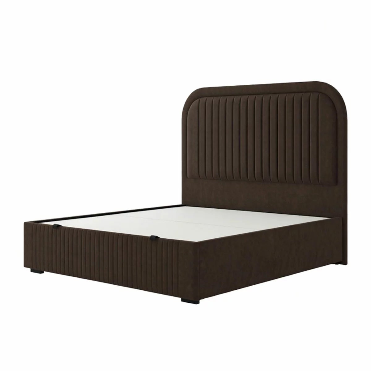 Highgrove Ashford Brown Fabric Full Ottoman Bed Frame in 3 Sizes, view 24