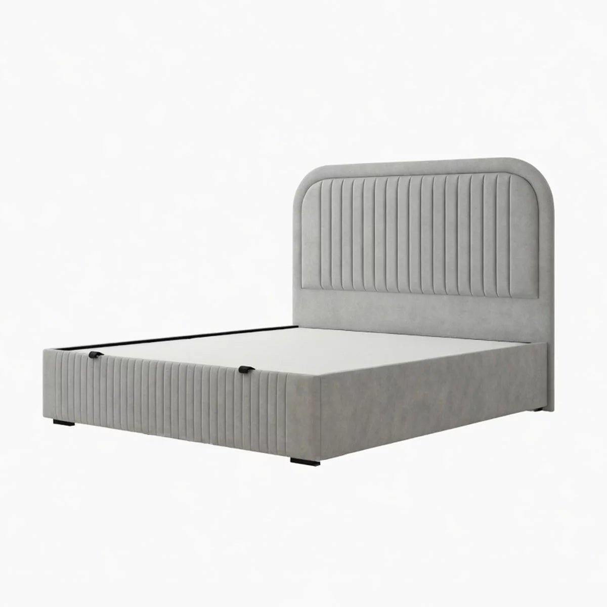 Highgrove Ashford Grey Fabric Full Ottoman Bed Frame in 3 Sizes, view 16