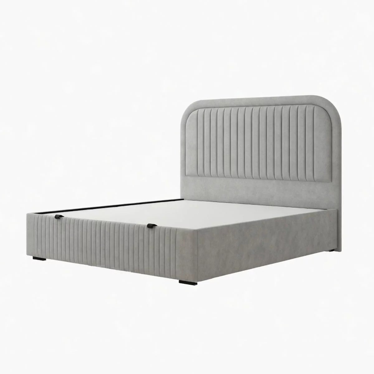 Highgrove Ashford Grey Fabric Full Ottoman Bed Frame in 3 Sizes, view 9