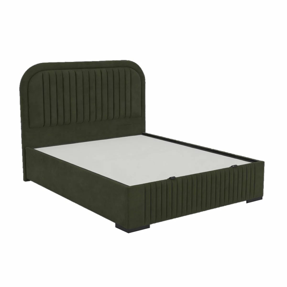 Highgrove Ashford Green Fabric Full Ottoman Bed Frame Green in 3 Sizes, view 24